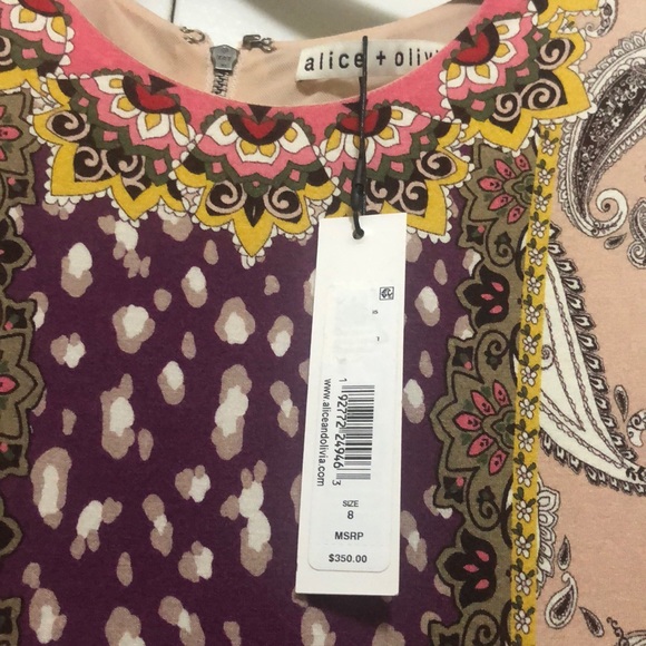 NWT $350 Alice + Olivia Delora Fitted Midi Dress! - Picture 6 of 10